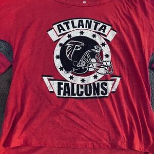 NFL Atlanta Falcons Kids Red Three Quarter Sleeve Tee